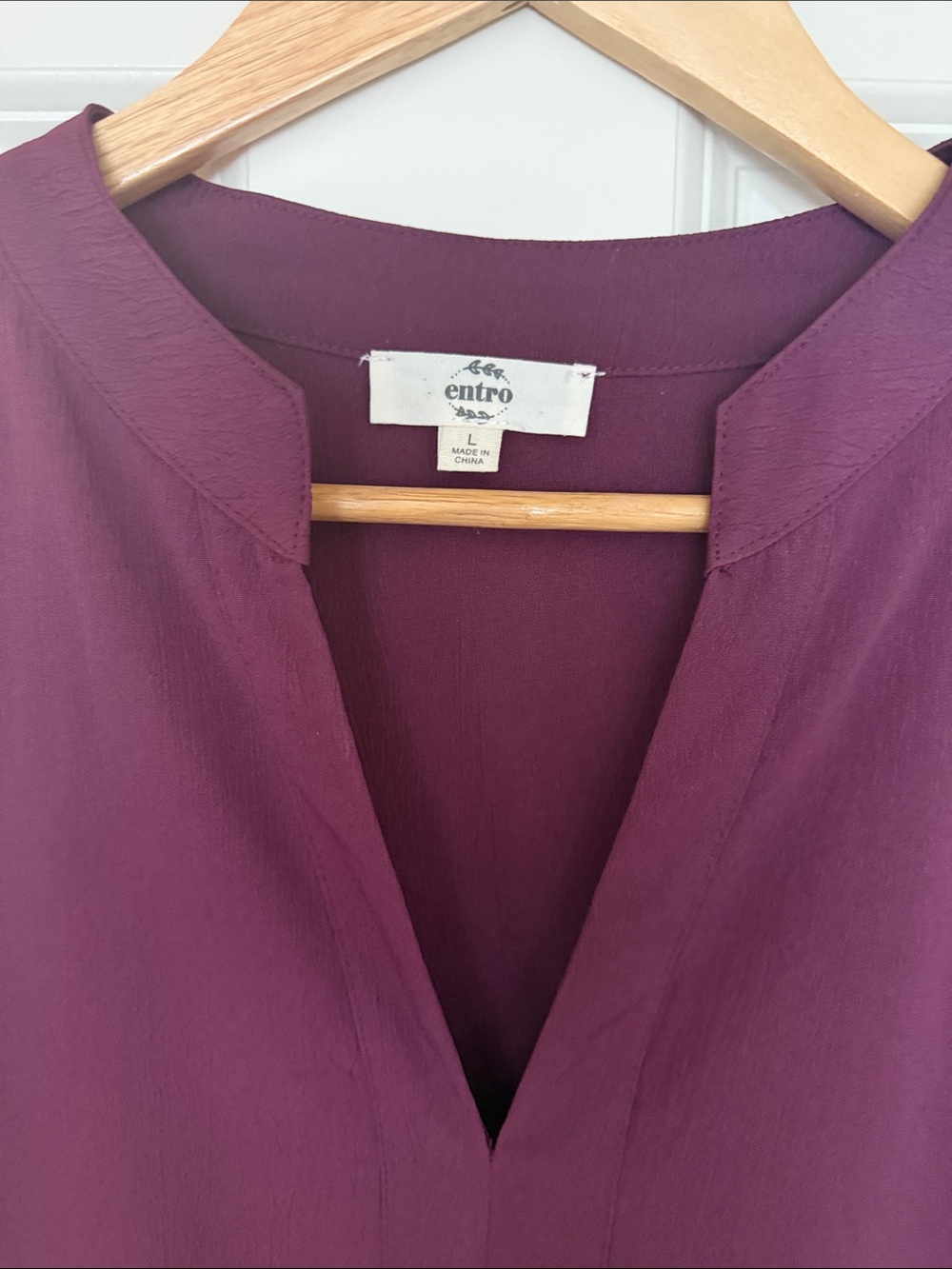Entro Tiered Ruffle Sleeve Dress in Plum large - Picture 2 of 4